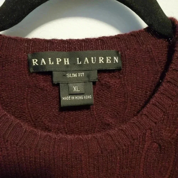 Ralph Lauren Cable-Knit Cashmere Sweater - plum - Picture 3 of 8